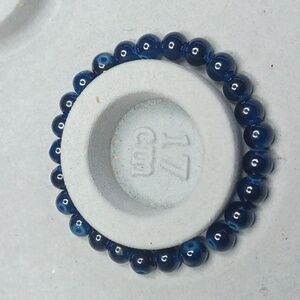 8mm ink blue glass bracelet